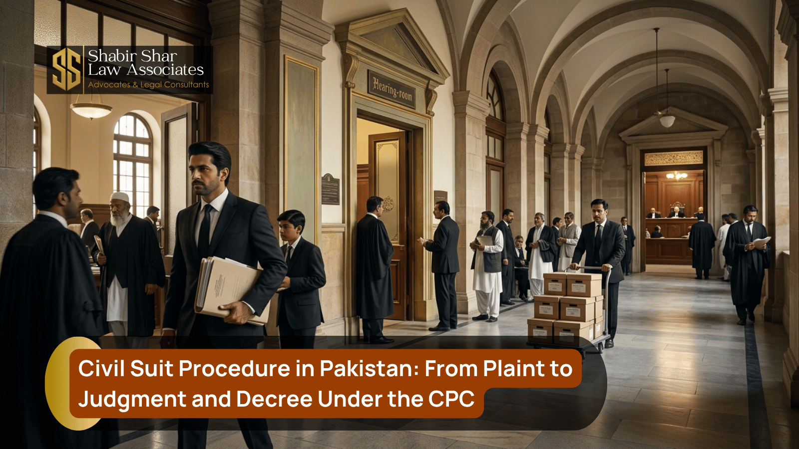 Civil suit procedure from filing to judgment and decree in Pakistan