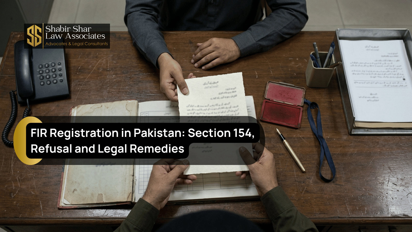 FIR registration complaint recording and legal remedies concept in Pakistan