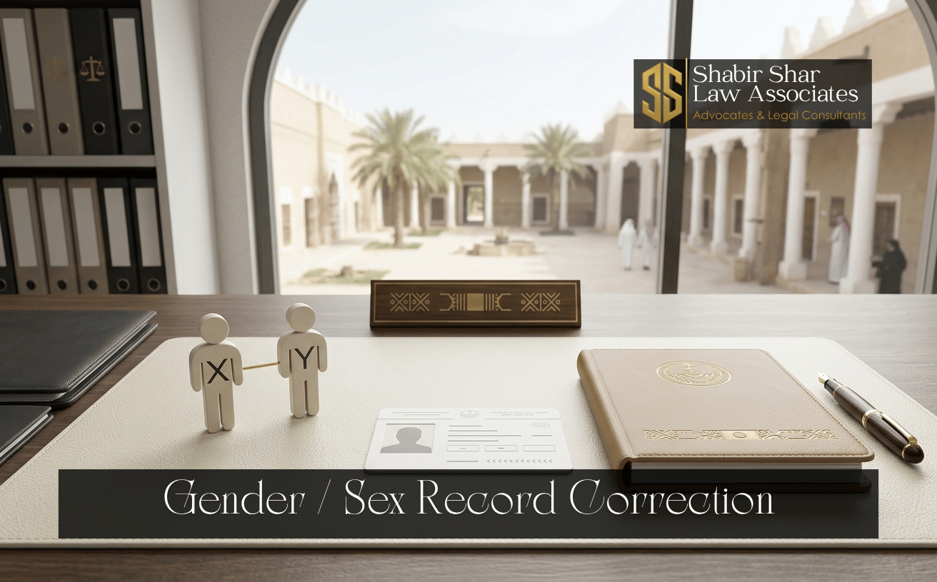 Identity record and verification folder representing gender record correction assistance