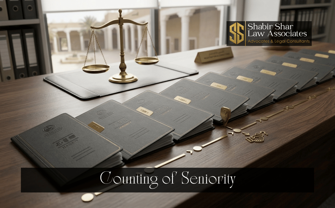 Chronological employment files representing counting of seniority disputes in Karachi