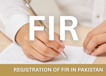 Police officer registering FIR at police station in Pakistan with complainant present